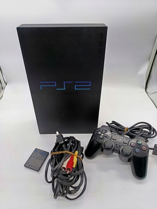konsola playstation 2 fat + pad + double box + instrukcja