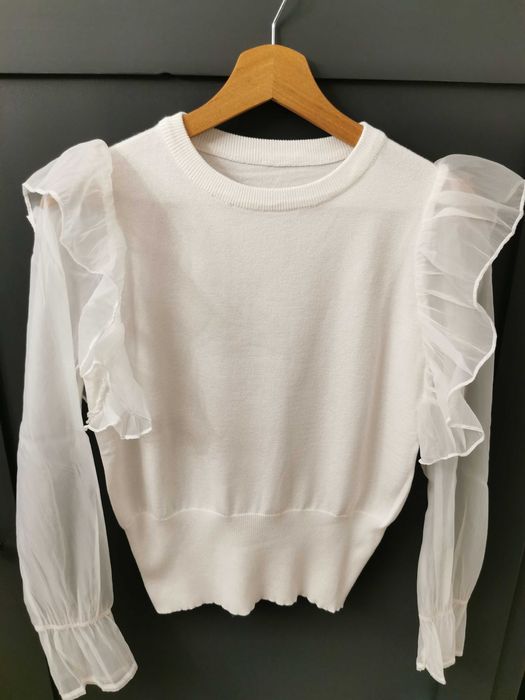 Biały sweter rozm. 158