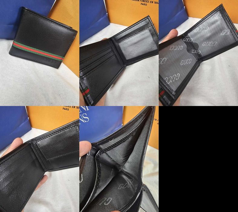 Portfel męski Gucci logowany Italy premium kolory