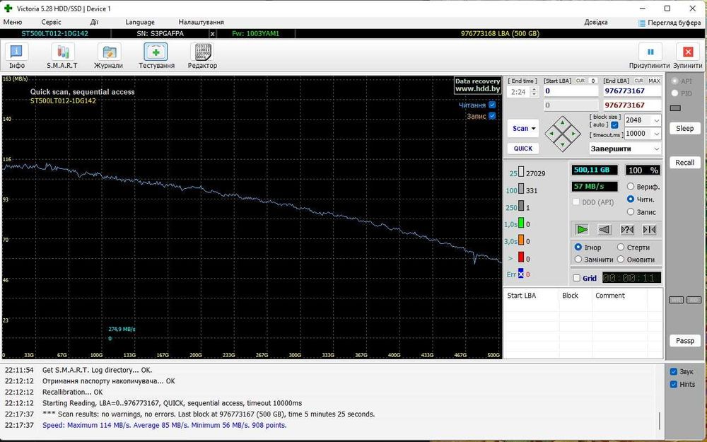 Жорсткий диск 500 GB USB 3.0