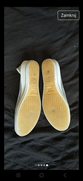 Tenisówki trampki baleriny na koturnie