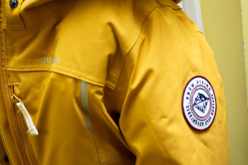 Kurtka zimowa, narciarska, żółta, dla dzieci