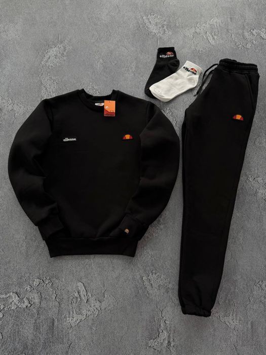 Чоловічий зимній спортивний костюм еліс на флісі Ellesse [XS,S,M,L,XL,XXL] + шкарпетки в подарунок!