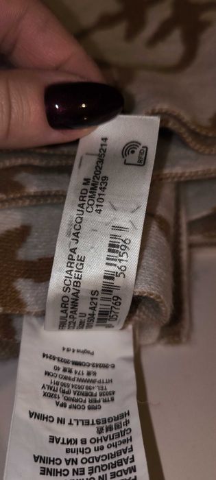 Szal szalik PINKO monogram beż brąz