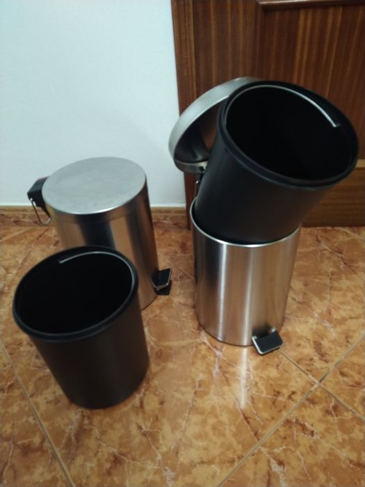 Caixote de lixo em inox caixote em plástico escola casa quarto coz