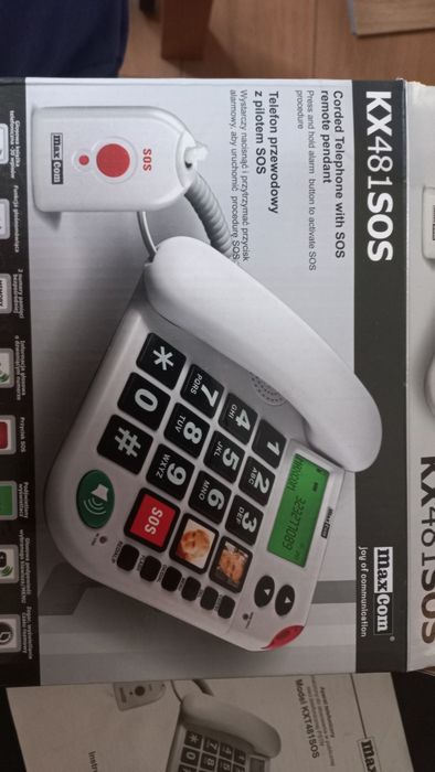 Telefon dla seniora Kx481 SOS z pilotem