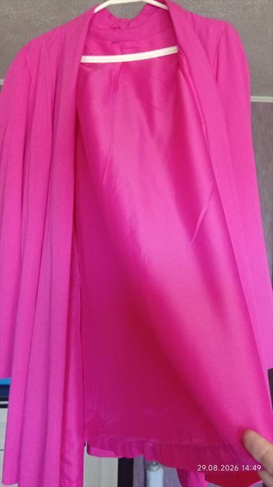 Narzutka/płaszczyk magenta oversize