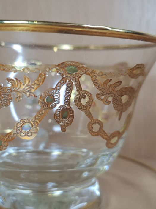 Чашка с блюдцем TIMON Colleczione, оригинал, стекло, ручная роспись