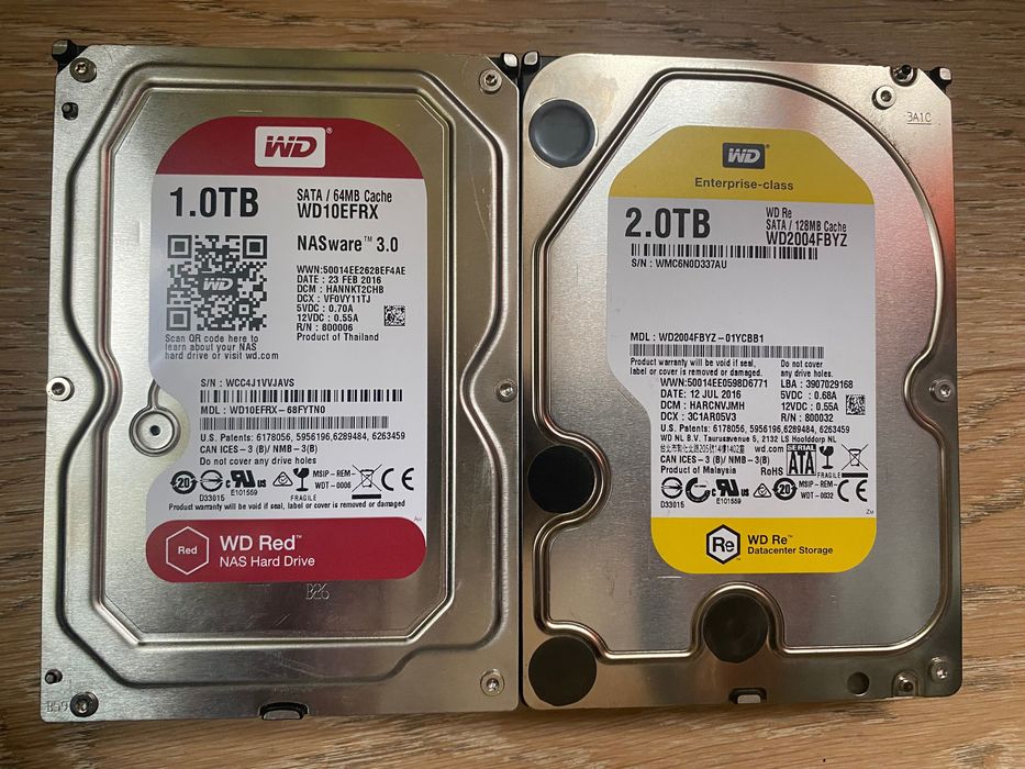 жорсткий диск HDD 2.0TB WD sata 128mb WD2004FBYZ 1.0TB 54 mb WD10efrx