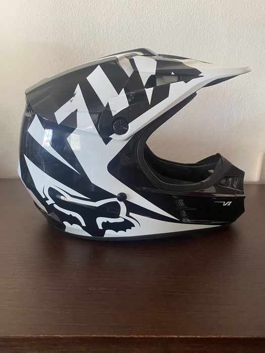 Capacete Fox e óculos Thor