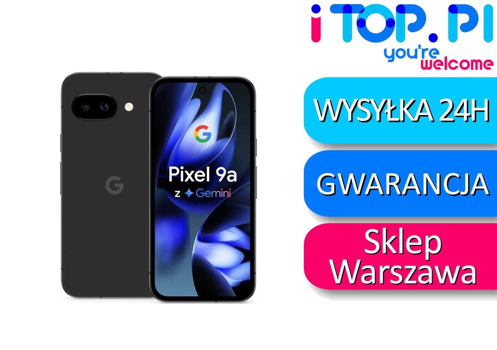 Google Pixel 9a 128GB Czarny - Sklep iTop - Pasaż Muranów lokal 32 - Warszawa