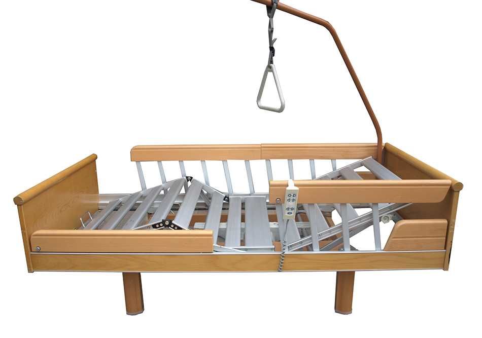 Łóżko elektryczne ortopedyczne dla chorego + WYSIĘGNIK + NOWY MATERAC