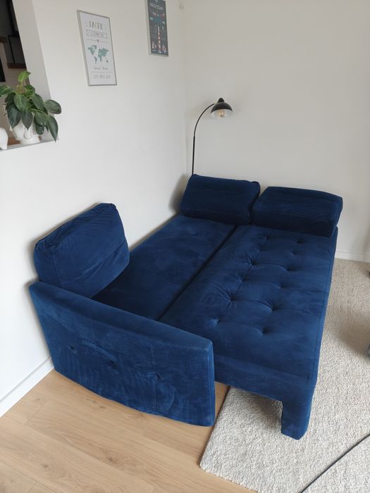 Sofa, granatowa , 230x110 , opcja spania