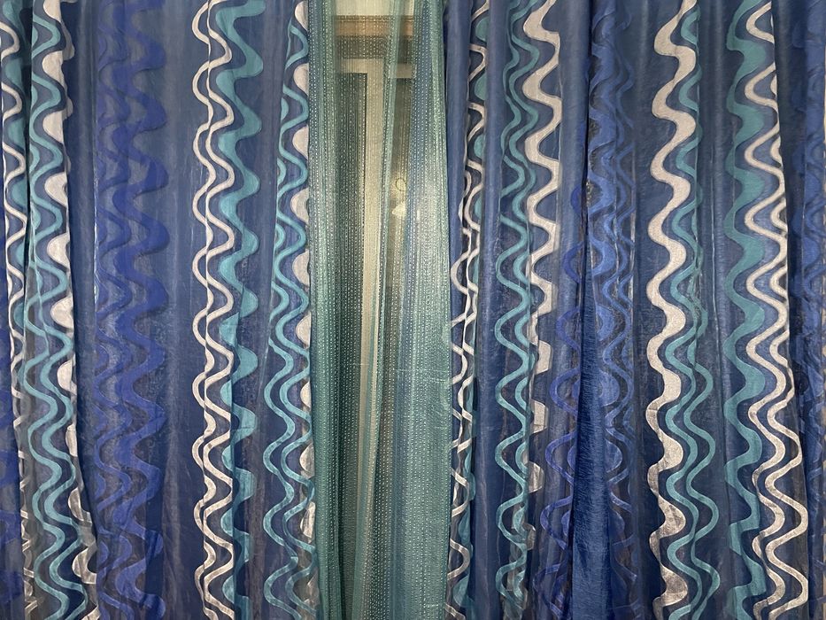 Conjunto sofa e cortinas