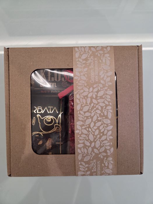 Zestaw prezentowy Green Touch -herbata, baton, syrop, czekolada