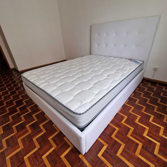 Camas de Casal Estofadas de Luxo 199€ Disp. em Várias Cores! 190x140m!