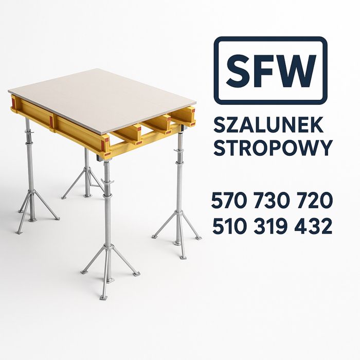 Wynajem szalunku stropowego podpory doki stemple sklejka