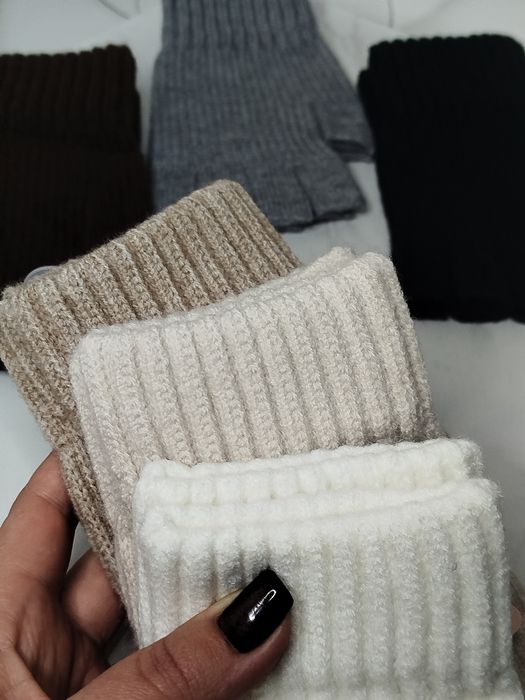 Мітенки, жіночі перчатки без пальців, рукавички з відкритими пальцями