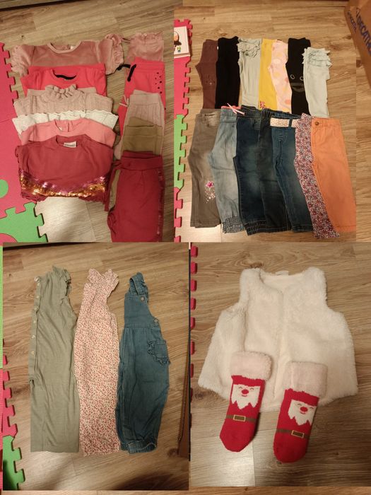 Ubranka dla dziewczynki rozmiar 86 mega paka