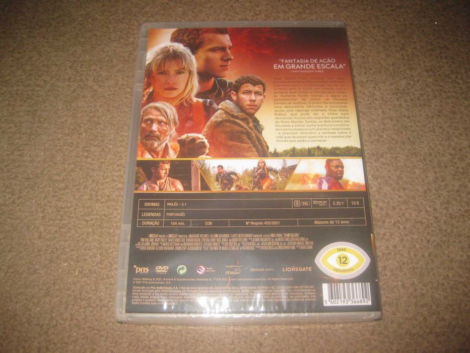 DVD "Chaos Walking: O Ruído" com Tom Holland/Selado!