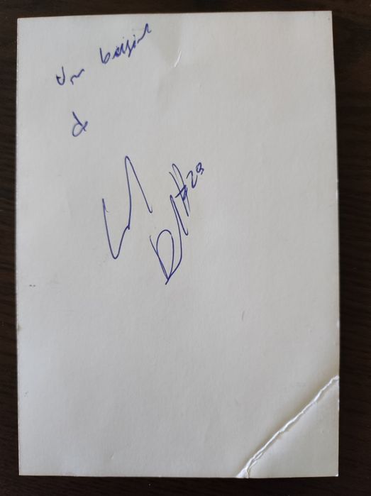 Postal de Gilberto Duarte, jogador de Andebol autografado