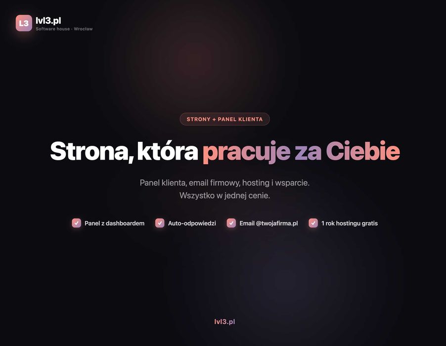 Strony internetowe z panelem klienta | Wszystko w cenie