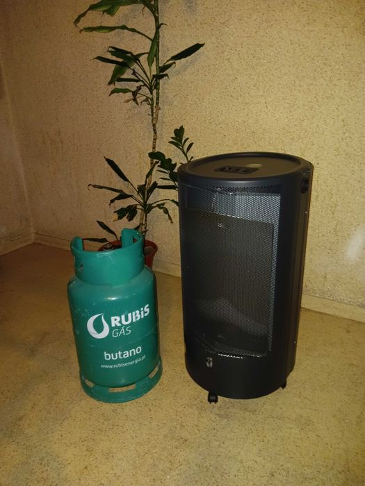 Aquecedor a gás com botija e redutor