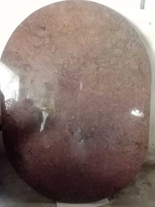 MAIS BARATA - Pedra granito rosa de forma oval boa para mesa ou ilha