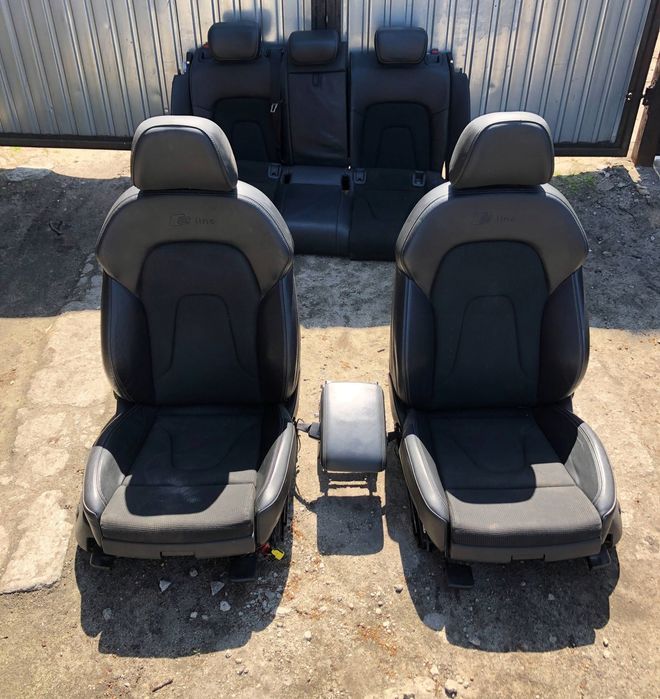 fotele półskóra+ materiał speed do audi a4 b8 sedan/kombi 08-15 s line