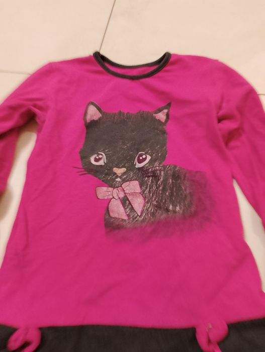 Tunika dziewczęca z kotkiem