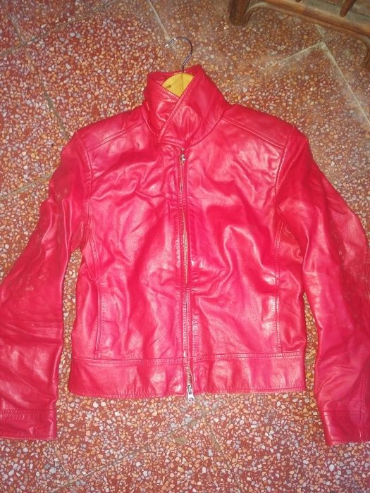 2 casacos em pele Salsa e Pure leather tamanho S