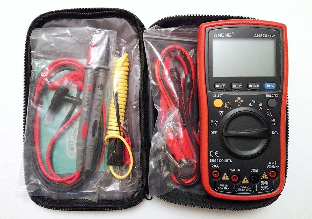 Multimetr Aneng AN870 Pro [19999 Counts·AutoRange·TrueRMS·NCV·20 A]