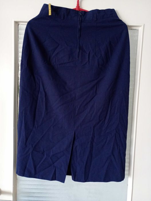 Granatowa spódnica, midi,ołówkowa, rozmiar 38