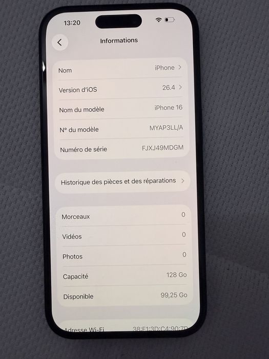 Iphone 16 128 go black like new
