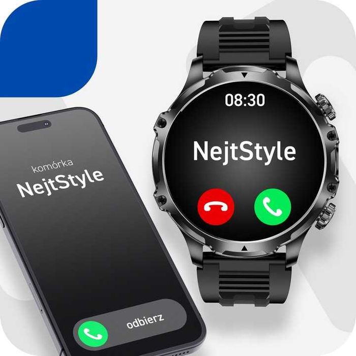 Zegarek SMARTWATCH Męski Rozmowy Duża Bateria 700 mAh WODOODPORNY