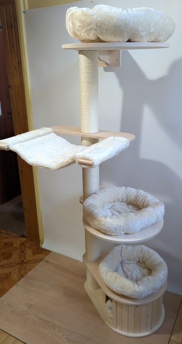 Natural Paradise Magnolia Drapak dla Kota Ścienny 200cm DUŻY SOLIDNY