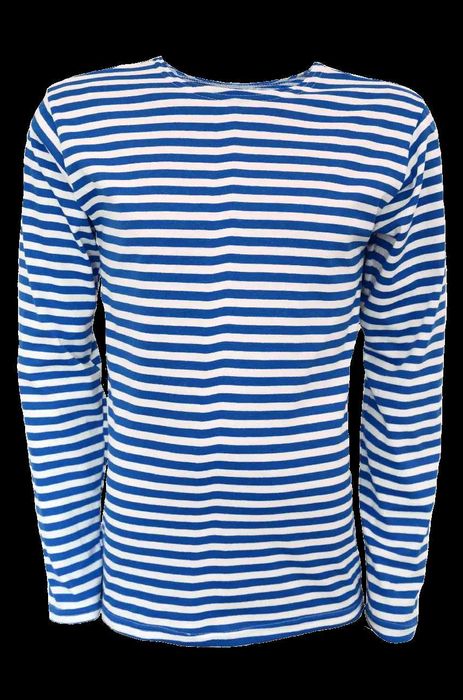 Тельняшка СУПЕР КАЧЕСТВО мужская голубая полоса Хлопок 100% тельняжка