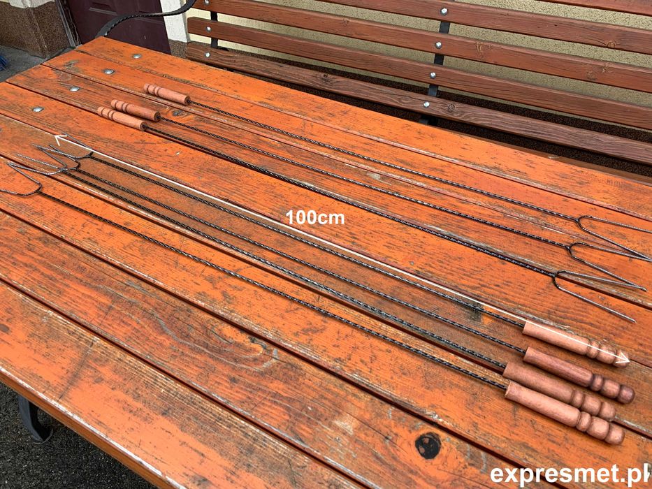 Widelce kije widełki, kijki na ognisko o dł. 150 cm z PODPÓRKAMI TANIO