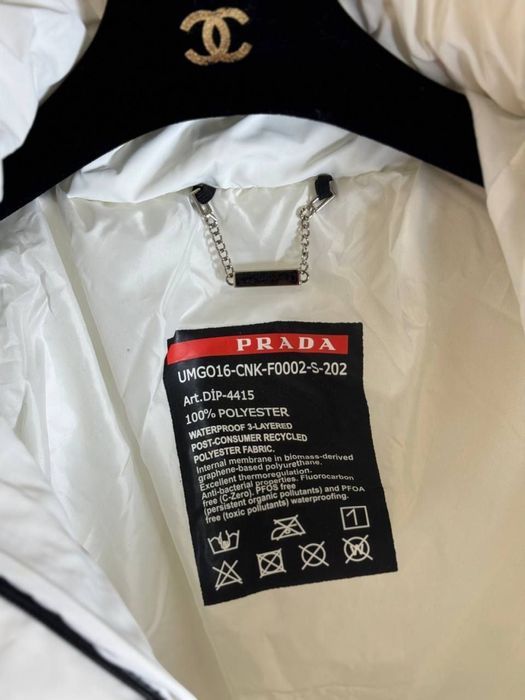 PREMIUM PRADA 2025 Женская куртка белая Пуховик короткий зима эко пух
