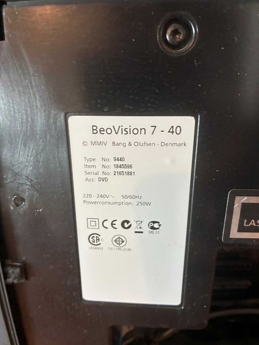 TV Bang & Olufsen BeoVision 7 - 40