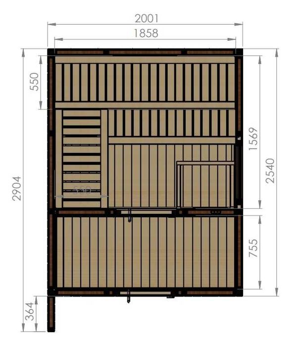 Sauna zewnętrzna fińska Musta 2x3 m Montaż Promocja
