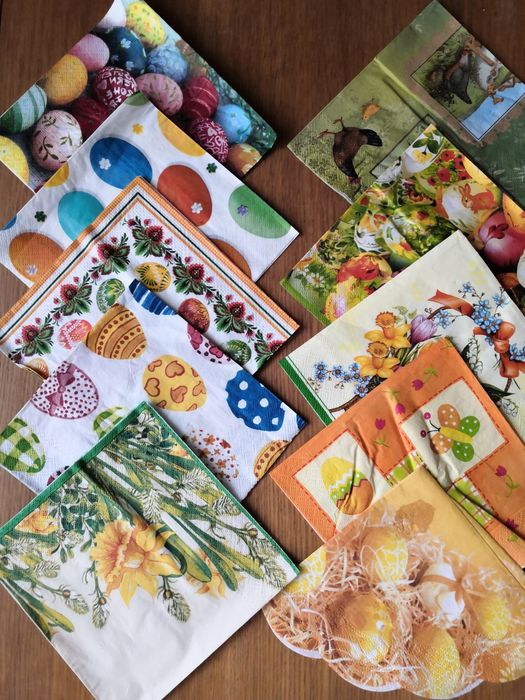 10 szt zestaw nr 1  serwetki decoupage Wielkanoc