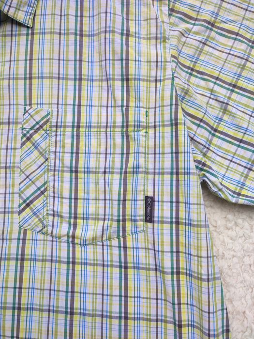 Koszula męska Columbia XXL krótki rękaw bawełniana XXL w kratę