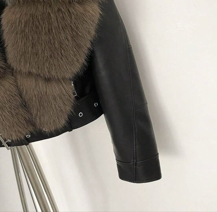 Куртка шкіряна зі штучним хутром НОВА