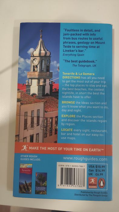 Livro guia rough guide Tenerife ingles oeiras