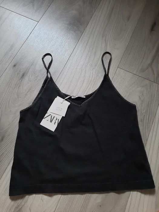 Zestaw topów basic zara bluzka crop top podkoszulka XS S 34 36