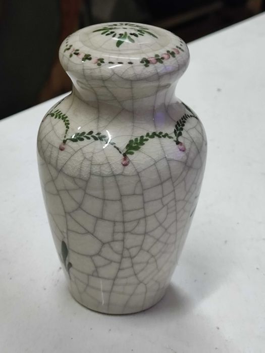 Antigo Saleiro Ceramica Porcelana fabrica Sertum pintado a mao