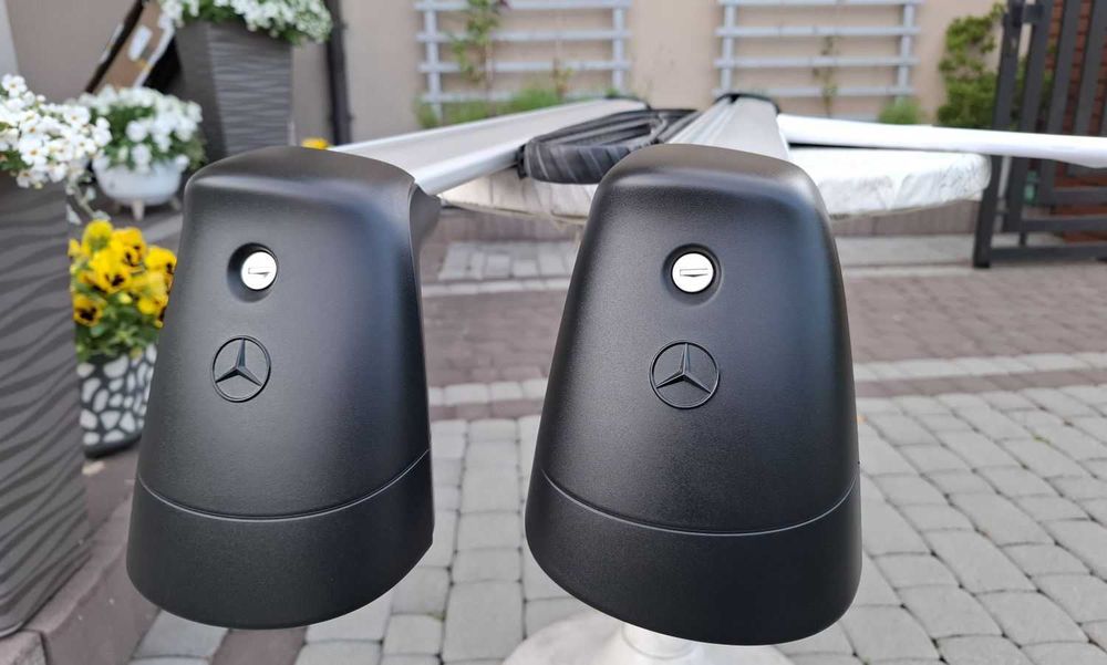 Nowy Oryginalny Bagażnik Dachowy Mercedes A W177 Belki Relingi Poprzeczki Thule