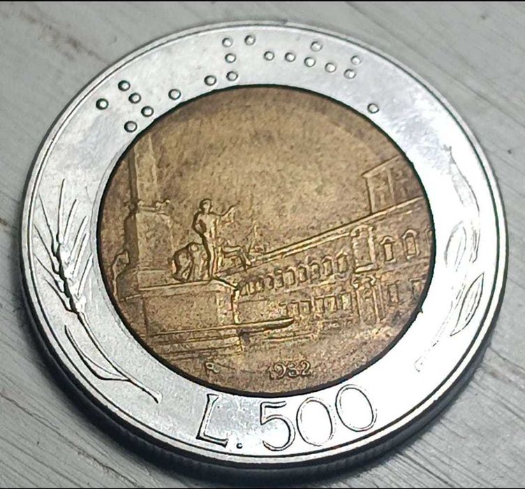 Moeda 500 Liras italianas (1952)