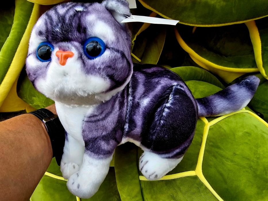 Ekstra pluszak maskotka dla dzieci szary Kotek nowy Kot